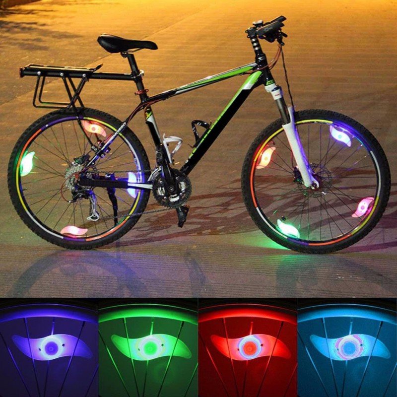 Lumina LED spite bicicleta multicolora,