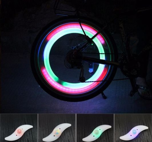 Lumina LED spite bicicleta multicolora,